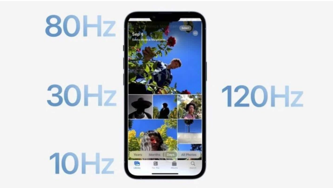 新北苹果14维修分享iPhone 14有高刷吗 